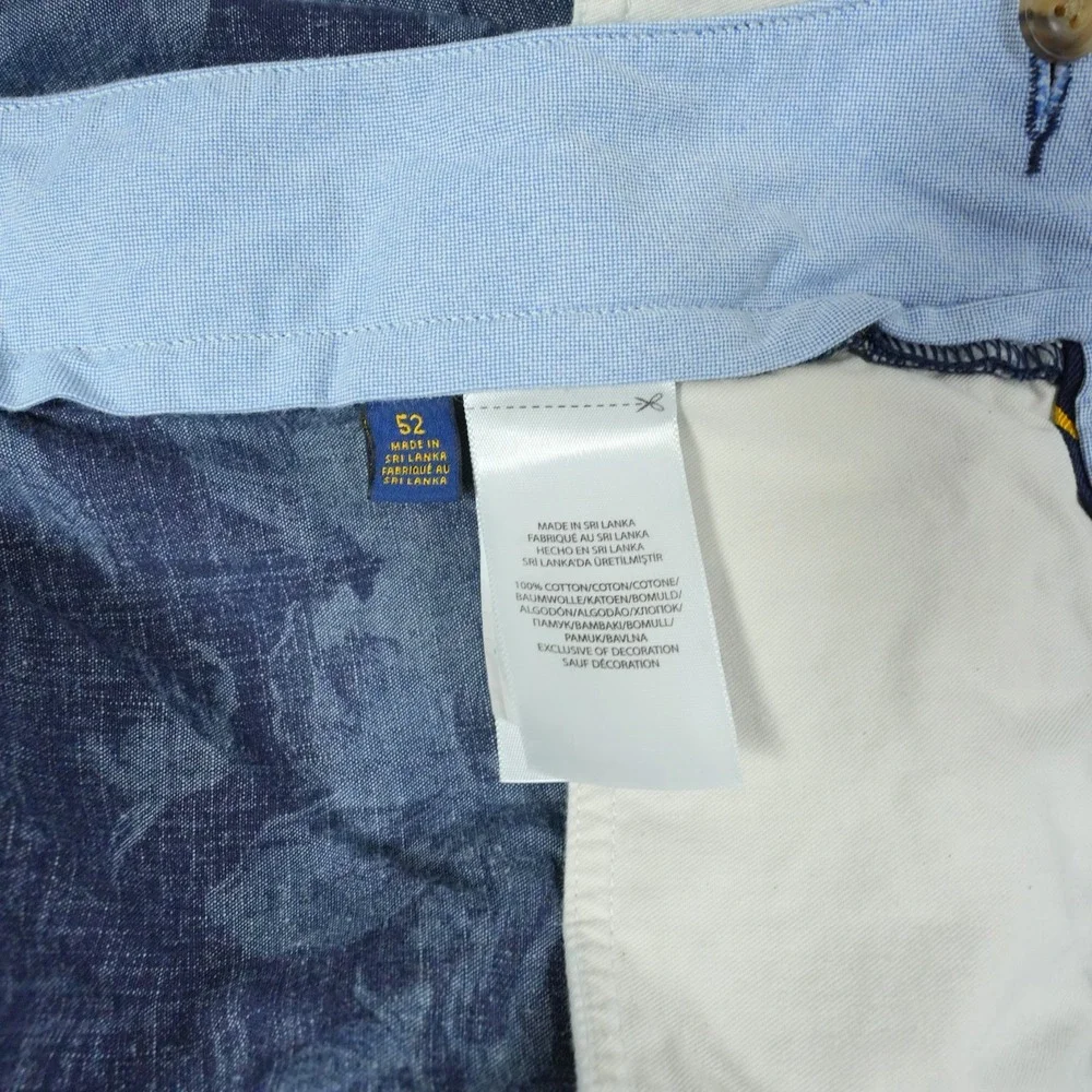 Polo Ralph Lauren Shorts Men's 48 Navy Blue‎ Floral Classic Fit Chinos Vacation